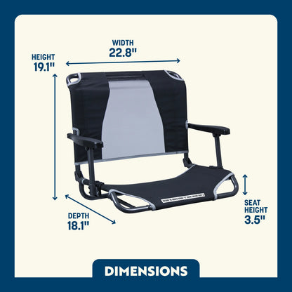 Big Comfort Stadium Chair™ with Armrests - Clean Bundle
