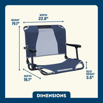 Big Comfort Stadium Chair™ with Armrests - Clean Bundle