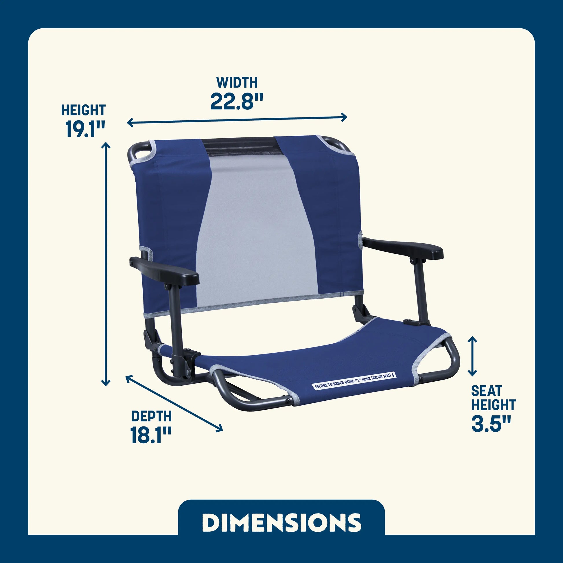 Big Comfort Stadium Chair™ with Armrests - Clean Bundle