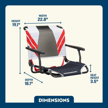 Big Comfort Stadium Chair™ with Armrests - Clean Bundle