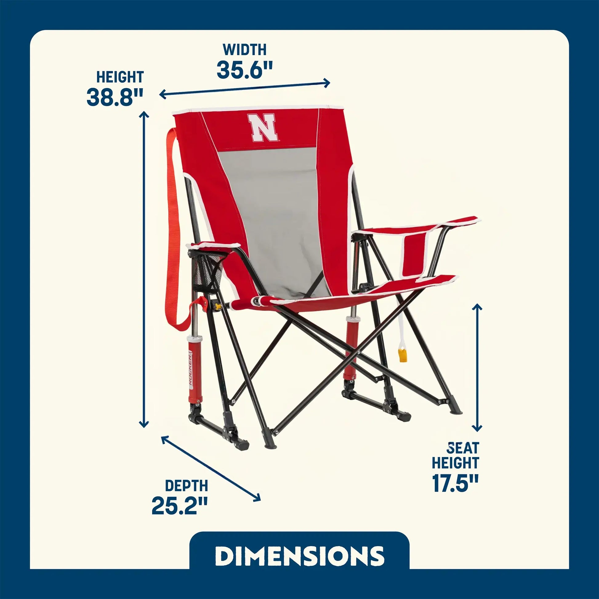 College Comfort Pro Rocker™ - Nebraska Cornhuskers - Classic Pick