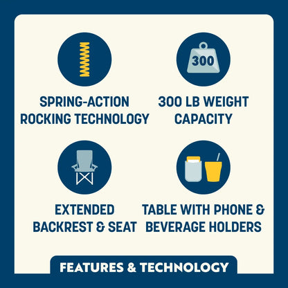 Stowaway Rocker™ with Side Table - Classic Pick